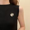 Camellia pearl brooch women's high-end sense niche high-end pin suit clothes anti-light accessories versatile corsage
