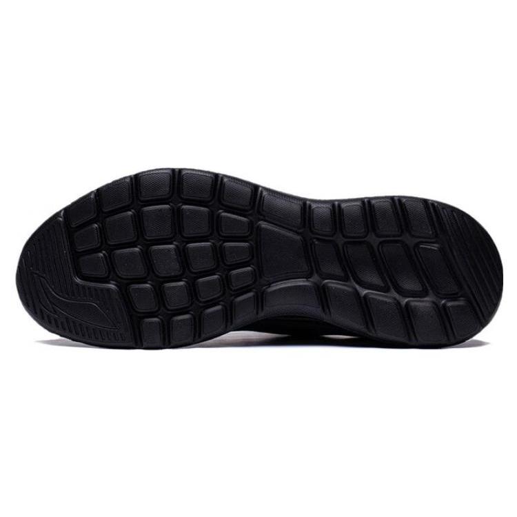 Li Ning Light Feather Cushioning Slip Resistant Abrasion Resistant Breathable Low top Sprint Running Shoes Men's Black ARST019-2