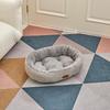 Four Seasons Round Dog Bed - Medium/Large, Scratch & Bite Resistant, Thick & Warm Cat Cushion