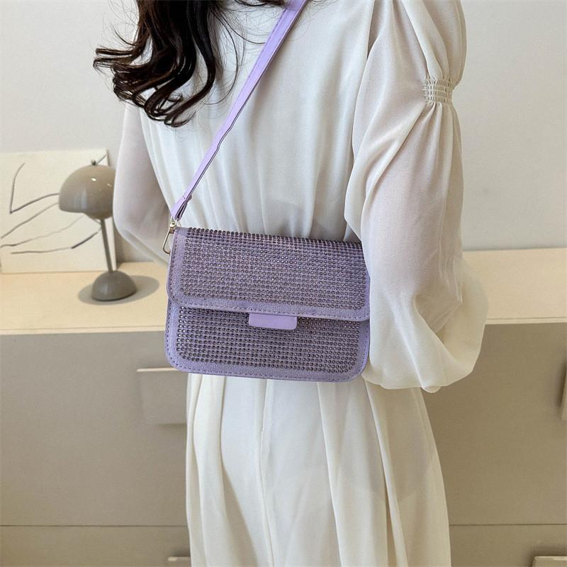 Stilvolle, trendige Damen-Schultertasche aus PU-Leder, neue Sommermode 2023, kleine quadratische Tasche