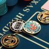Texas Hold'em, Kovové tlakové karty, Šťastné mince, Kódy domů s blindy, dealer, Plný tlak all-in, žetony, tlakové karty