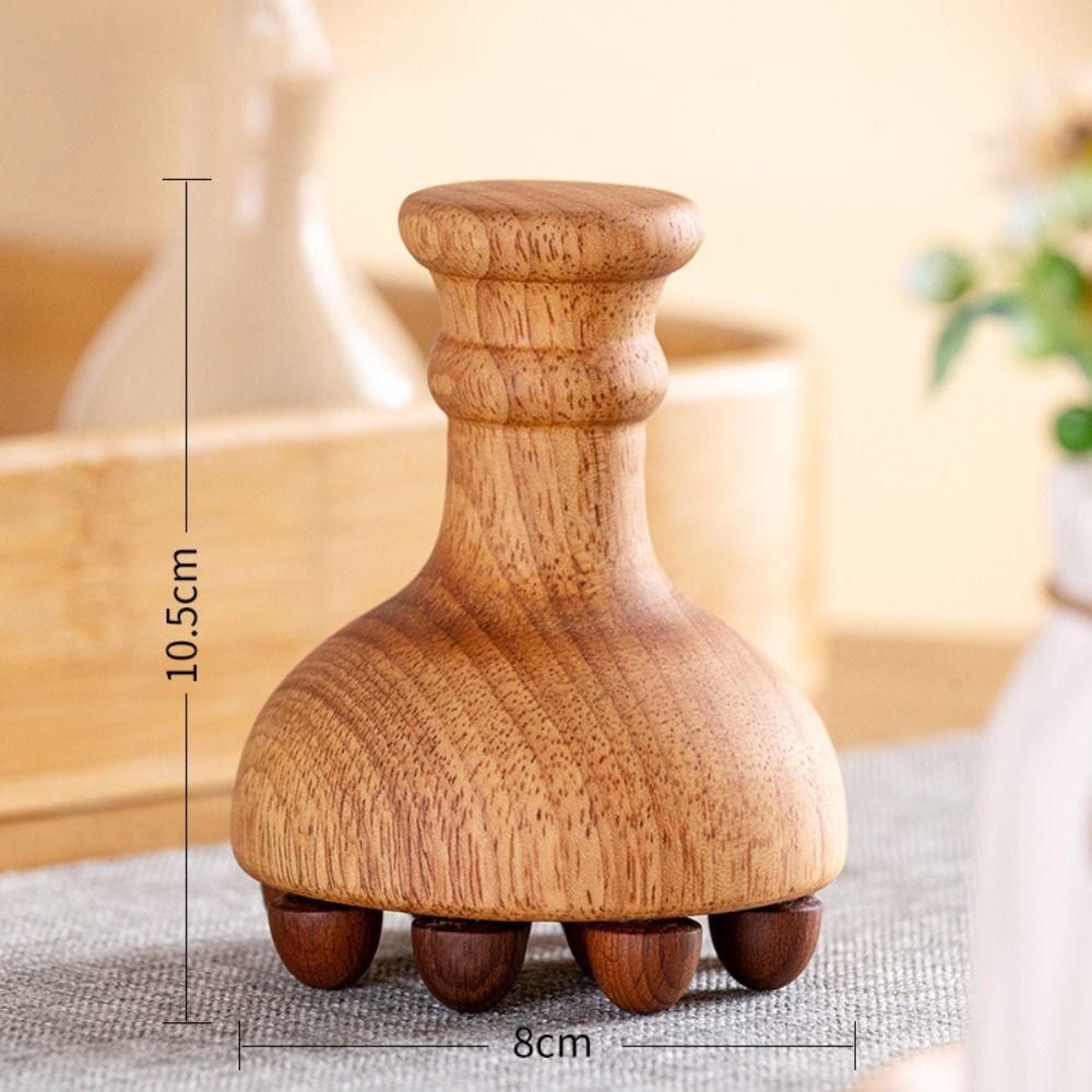 Anti Cellulite Wooden Mushroom Massager Eliminate Local Fat Gua Sha Brush  For Full Body Use