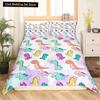 Cartoon Dinosaur King Queen Duvet Cover Jurassic World Animal Bedding Set Universe Galaxy Quilt Cover Polyester Comforter Cover