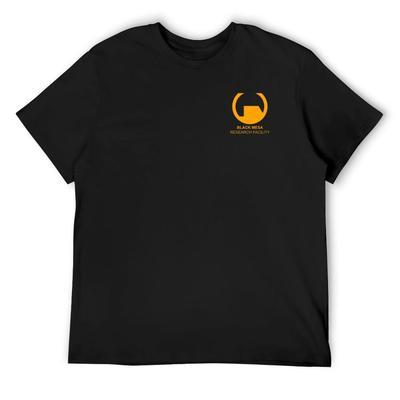 Black Mesa Black Background T-Shirt Vintage Anime Shirt Tops Mens White T Shirts