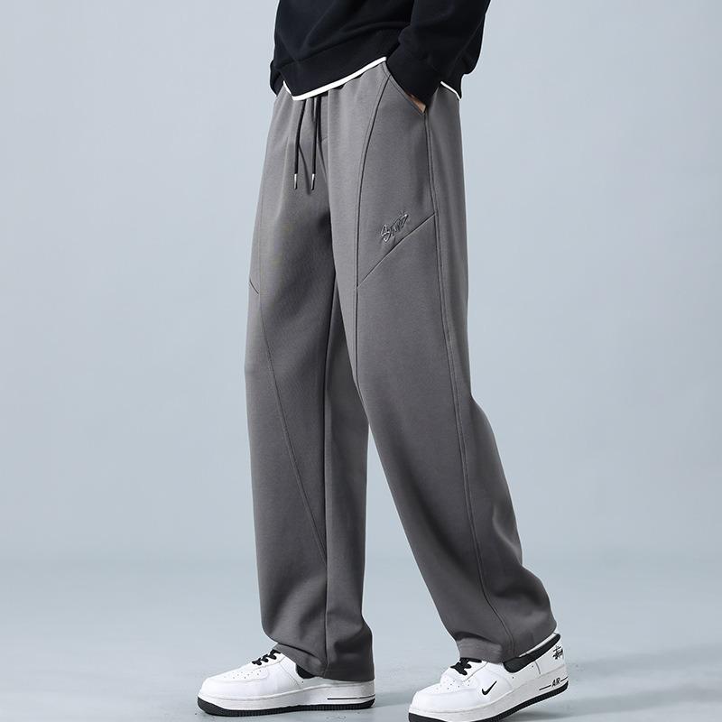 Pants Men's Spring and Autumn New Fashion Sports Pants Versatile Men's High Waist Loose Straight Wide Leg Sweatpants