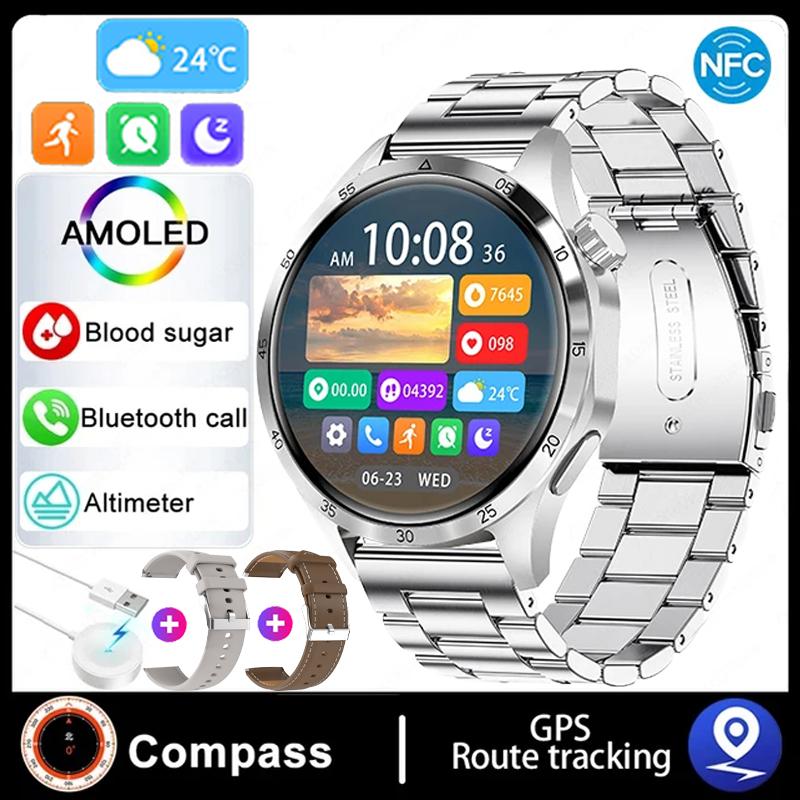 4 Smart Watch Men Watch 4 Pro AMOLED HD Screen Bluetooth Call NFC Health Monitoring Smartwatch 2024 Νέο ρολόι