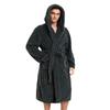 Fall Winter Men's Warm Robe Pajamas Couple Robe Shu Cotton Velvet Jacquard Hooded Thickened Couple Robe Homewear