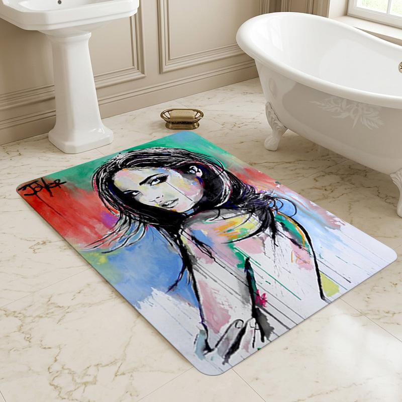 Abstract Portrait Living Room Nonslip Area Rug Soft Carpet For Bedroom Game Playroom Sofa Office Home Decor Doormat Christmas Gift C9301998