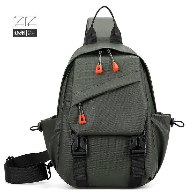 Breast bag men's shoulder messenger bag trendy brand men's bag 2025 new boys casual multi-functional travel small backpack