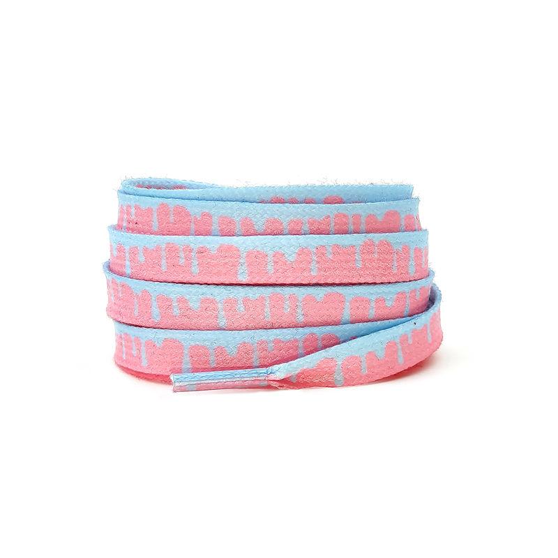 Ice Cream Shoelaces for Sneakers Mandarin Duck Powder Green Shoe Laces Flowing Shoelace Colorful Flower Ins Shoes Strings