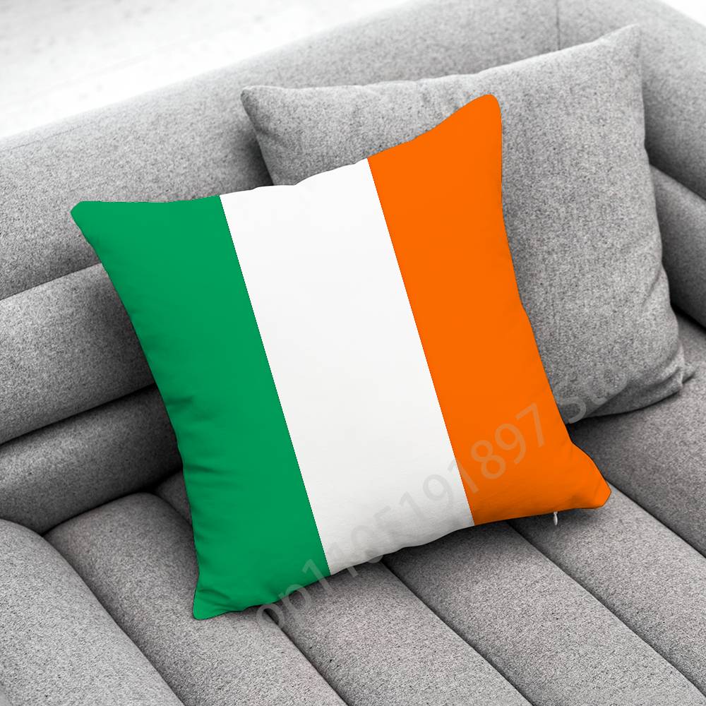 Ireland Flag Irish Harp Erin Go Bragh Throw Pillow Case For 50cm 40cm 55cm 45*45cm 30cm Square Bedroom Pillowcase Cover