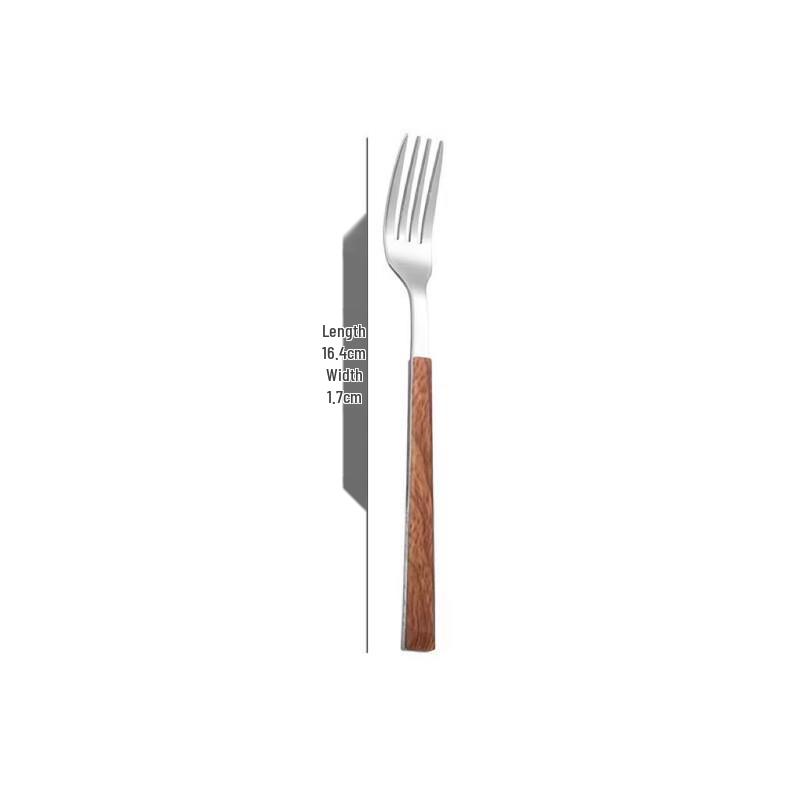 10-Piece Imitation Wood Handle Stainless Steel Cutlery Set