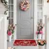 VIKAMA Valentine's Day Welcome Mat Red Heart Front Door Mat Non-Slip Love Floor Mat Indoor Outdoor Kitchen Carpet Home Decor