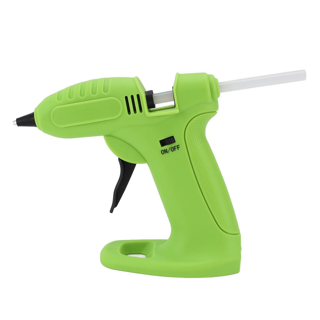 Cordless Hot Glue Machine 3.7V USB Rechargeable Hot Melt Glue Tool Kit with 30 Glue Sticks for DIY Art Project Crafts Repair Green