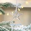 3pcs/set  Christmas Decorations Christmas Transparent Plastic Snowflake Pendants Christmas Tree Home Decorations