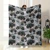 Cartoon Monster Truck Print Gezellige Deken slaapkamer Deken voor Woonkamer Bank lunchpauze Zachte plaid voor Vrienden festival Cadeau