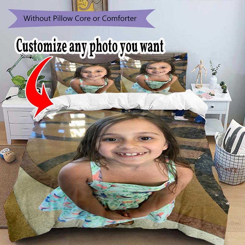 Personalizza Foto Personalizza il tuo set di biancheria da letto con foto Copripiumino Traspirante con Federe Decorazione per la Casa Regalo di Compleanno