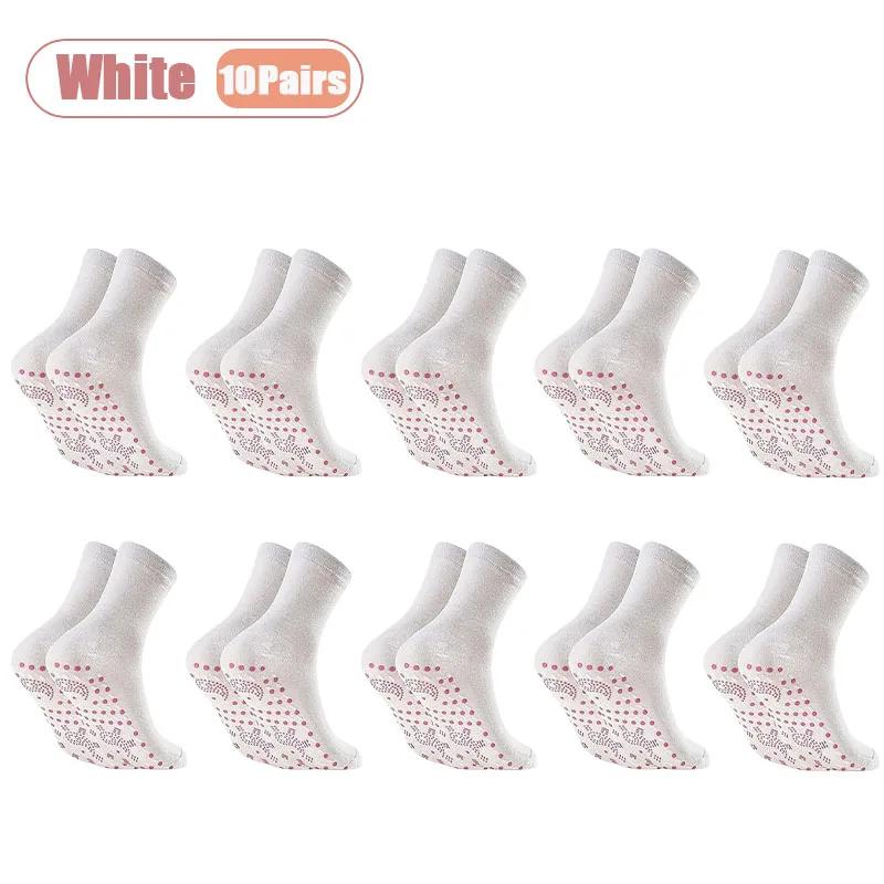 Winter Thermal Tourmaline Energy Socks Self Heating Massage Mid Calf Socks for Men and Women Breathable Anti Slip Warm