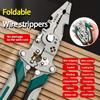 Foldable Wire Strippers Pliers Multifunction 6 In 1 Needle Nosed Wire Stripping Pliers Wire Cutting Tool for Electrical Repairs