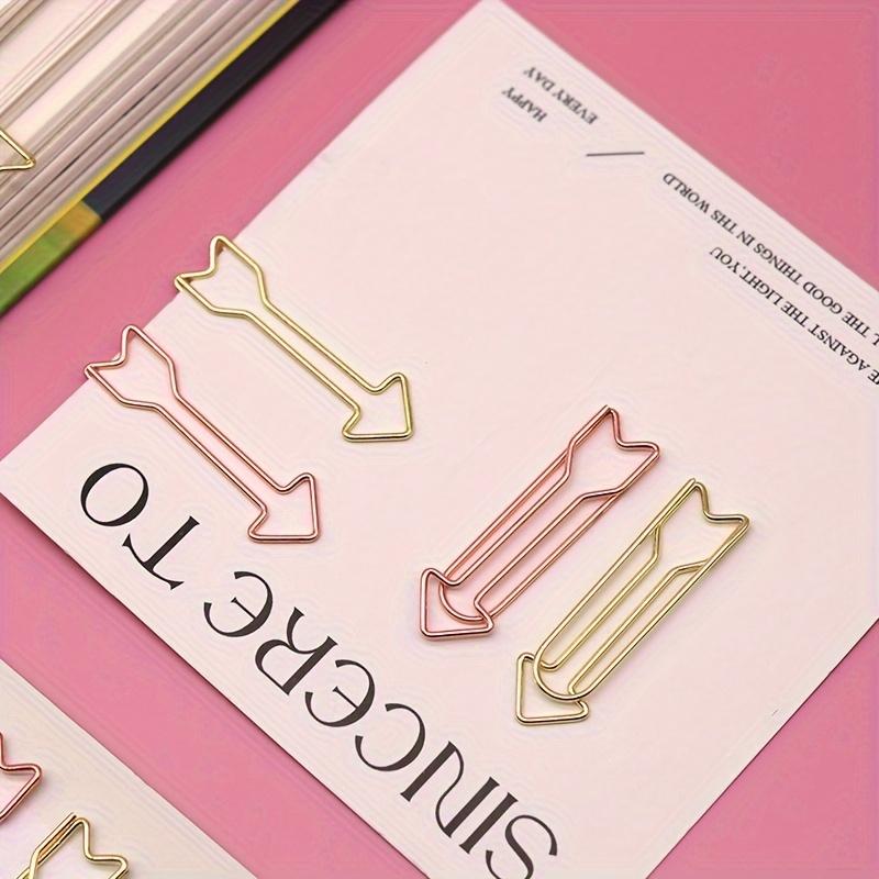 10pcs Arrow-Shaped Metal Paper Clips - for Office, Memo, and File Binding, Durable Metal Construction, Paper Clips for Desk