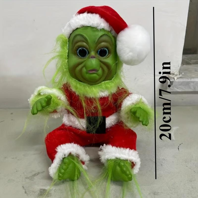 1pc Room Decoration Desktop Decoration Creative Plush Elf Doll Christmas Geek Doll Christmas Gift Green Geek,,Seasonal Gift,Whimsical Doll
