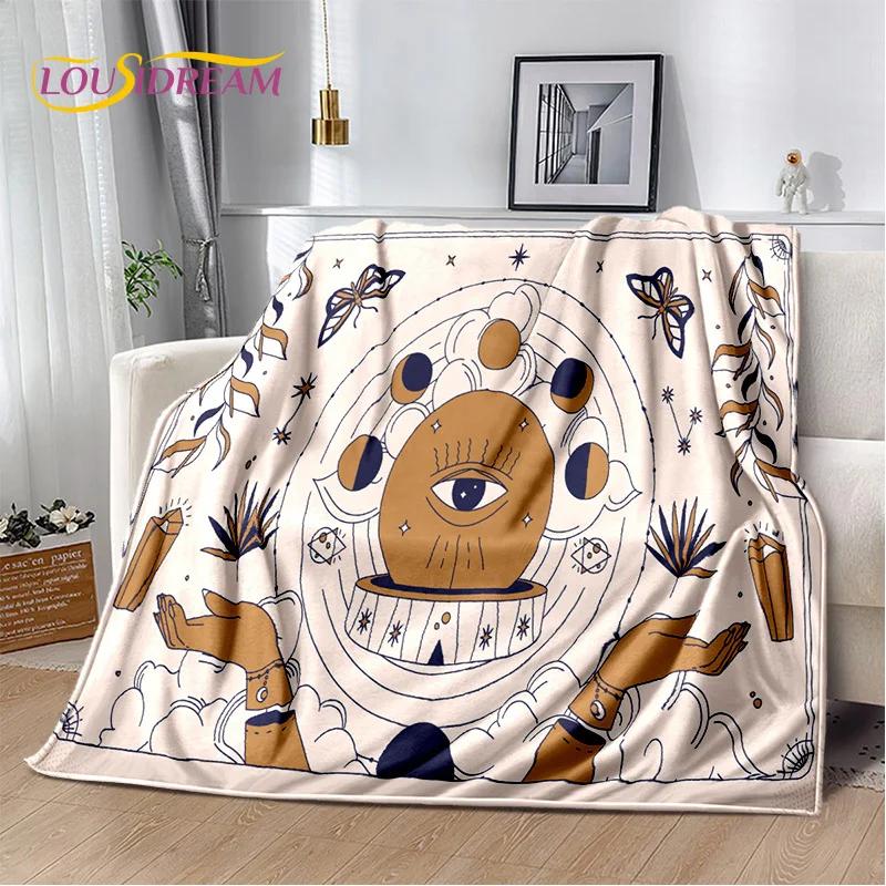 Mysteriou Tarot Sun Moon Mandala Magic Soft Flannel Blankets,Throw Blanket Comfortable Blanket for Picnic Beds Sofa Home Bedroom