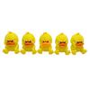 Cartoon Angry Duck Figurine 3D Printed Frowning Sitting Duck Statue Sculpture Little Blue Yellow Duck Ornament Decoration