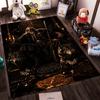 Viking King with Wolves Design Rug Non-slip rug suitable for living room and bedroom sofas