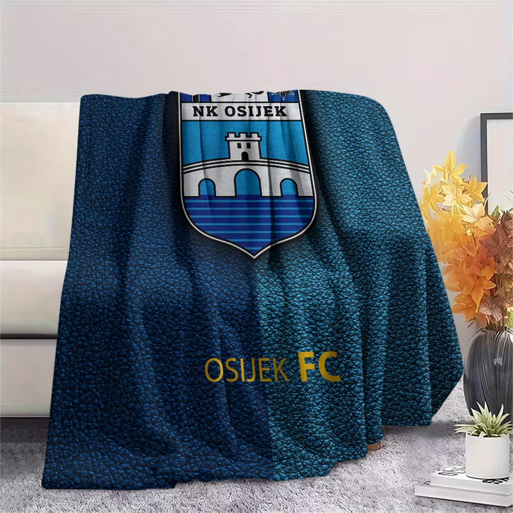 NK Osijek  Print Flannel Blanket, High quality Comfortable for All Seasons, Home Decor, Warmth and Comfort