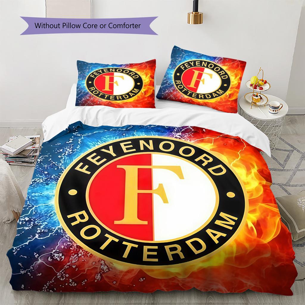 Feyenoord  Pattern Bedding Quilt Set Quilt Cover Pillowcase Home Decoration Birthday Gift (1 * duvet cover + 2 * pillowcase, without core)