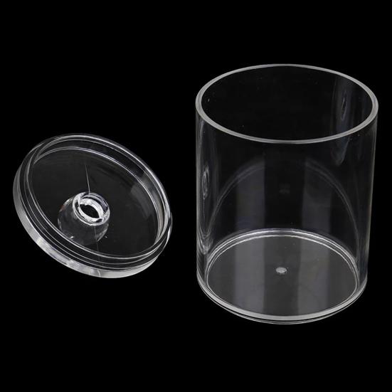 Storage Box Useful with Lid Easy To Refill Multi-purpose Cotton Swab Floss Jar Household Supplies