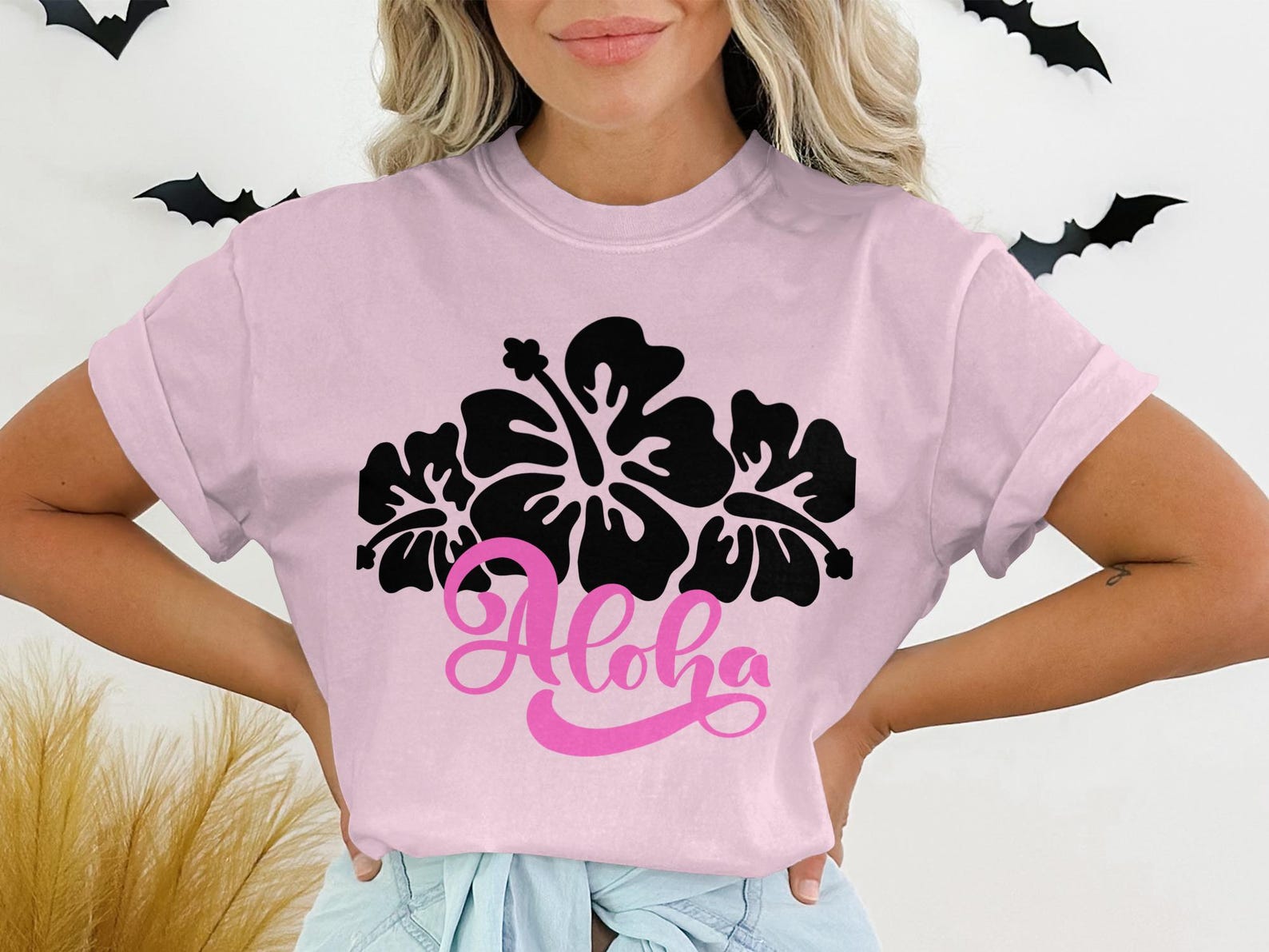 Aloha Hibiscus Flower T-Shirt, Tropical Hawaiian Summer Beach Tee 4XL