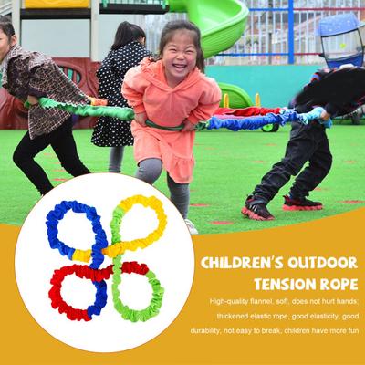 Kinder Outdoor Spielzeug Elastisches Dehnbares Band Regenbogen Kordel Zugseil Spielzeug für Teamspiel Kreatives Interaktives Sportspielzeug für Gleichgewichtskoordination