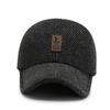 Men's Thickened Warm Duckbill Cap with Ear Protection - Casual Fashion for Middle-Aged and Elderly