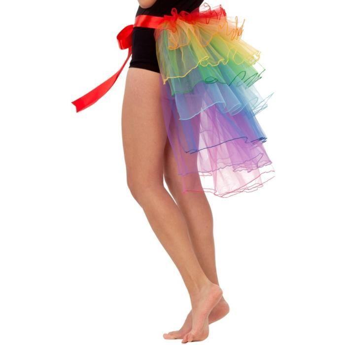 Traîne en Tulle Arc-en-Ciel pour le jour de lOrgueil Gay. Complétez votre déguisement pour assister aux célébrations et