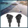 Front Windshield Wiper Nozzles for Chrysler Town Country for Dodge Grand Caravan with Gaskets - Pack of 2 Black Automotive Parts