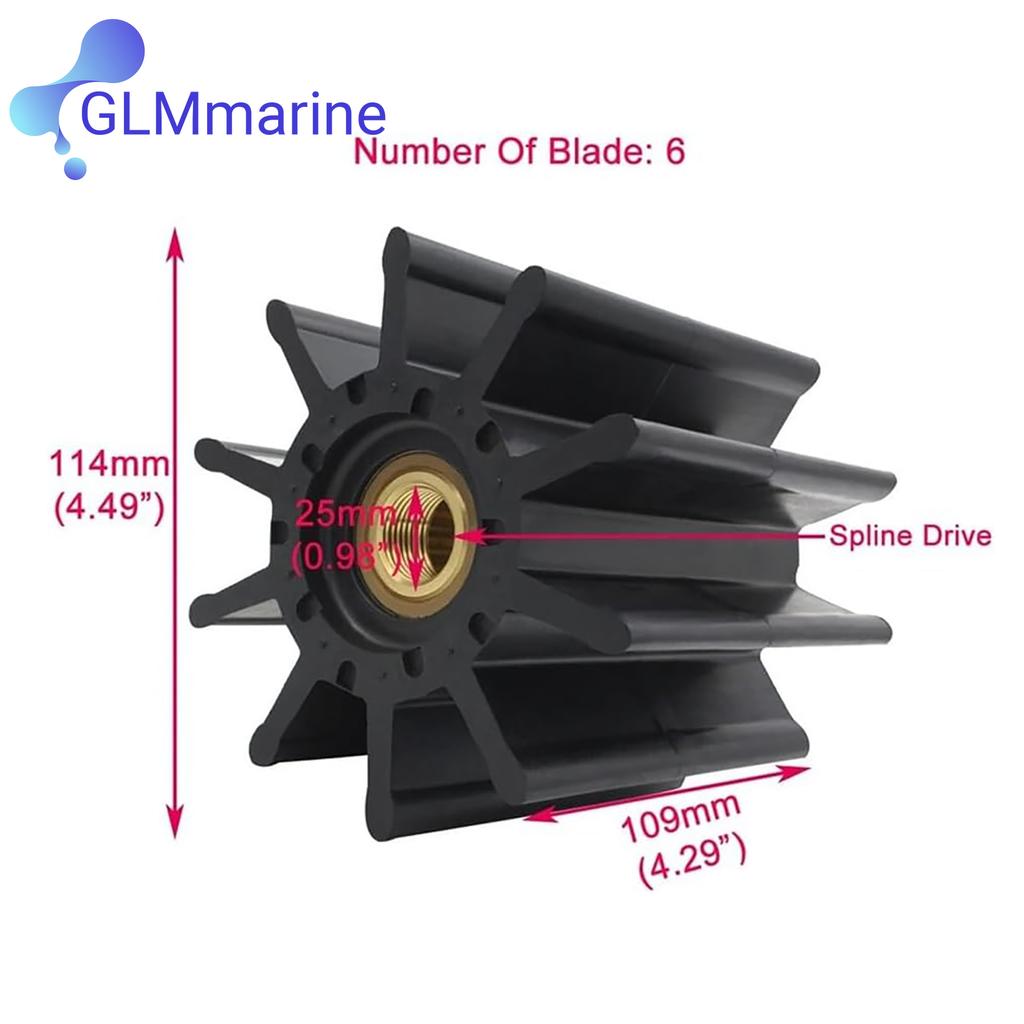 500179 Marine Flexible Water Pump Impeller Fits for Sherwood Pumps 22000K Replacement 1539123 15668922127264 1477850