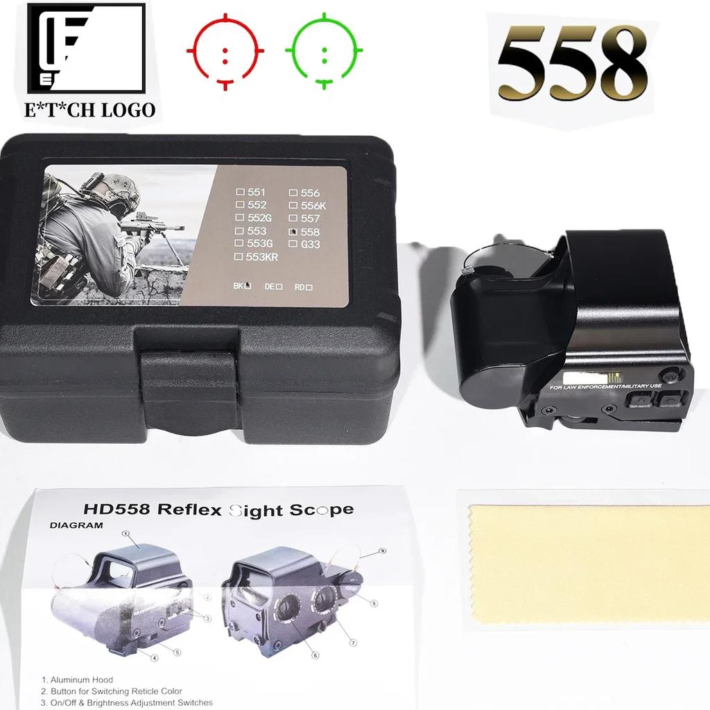 Eot**h 558 G43 Magnifier Holographic Sight Scope Folding Side Flip G45 5X Magnifiers for 558 556 553 Tactical Reflex Riflescope