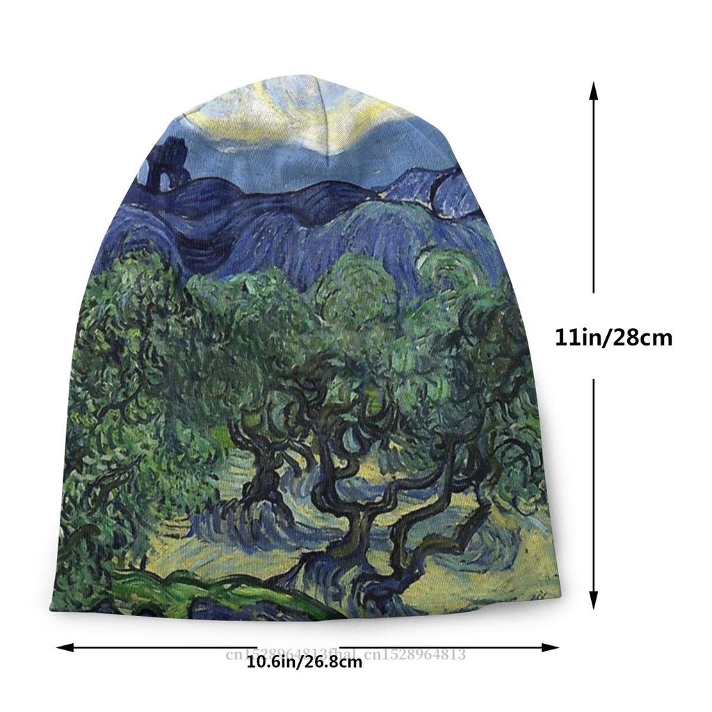 Pălărie tricotată Măslini într-un peisaj montan Căciulițe de modă pentru femei unisex Vincent Van Gogh Skullies Beanies Căciuli de schi
