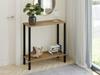 Loft Console Table with Shelf 80x30x80 Cm Metal Black for Hallway