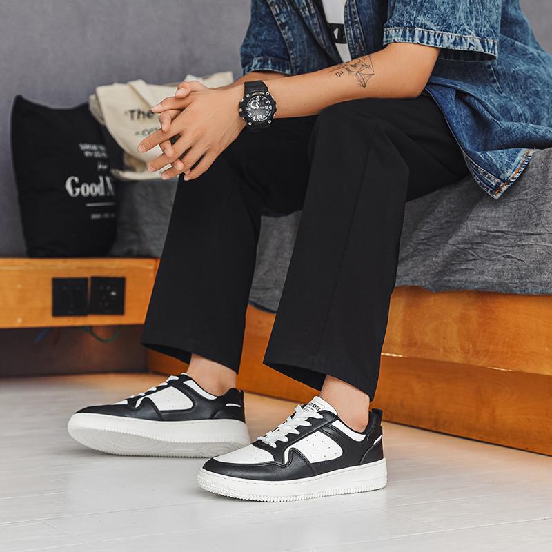Men Casual Shoes Breathable Black and White Fashion Sports Shoes Board Shoes
