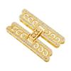 Sturdy Brass Zirconia Rectangle Bracelet and Necklace Clasp for Sophisticated Fashion Accessories Craft Supplies