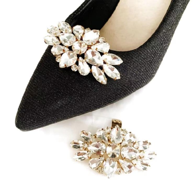 Shoe Clips Charms for Women Detachable Rhinestones Crystal Shoe Buckles Bridal Wedding Prom Party High Heel Decoration
