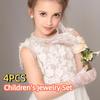 Imitation Pearl Pearl Necklace Set Trendy Kids Necklace Set  Outfit Accessory