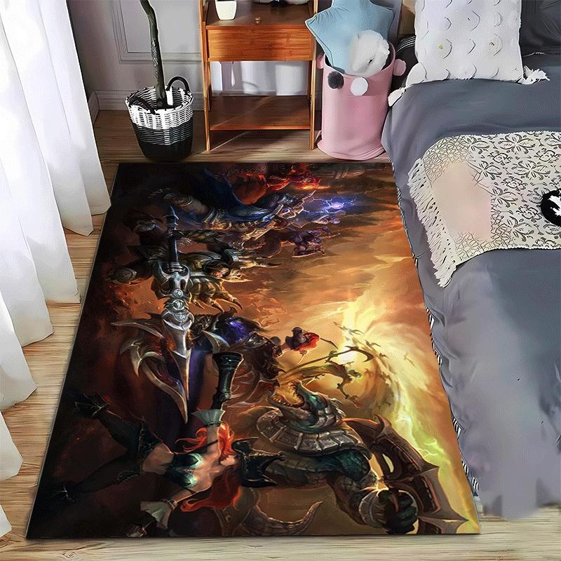 

Ковер со сценой из League of Legends Подходит для использования в качестве противоскользящего игрового коврика для диванов в гостиной и спальне 40x60cm( 15x23in )