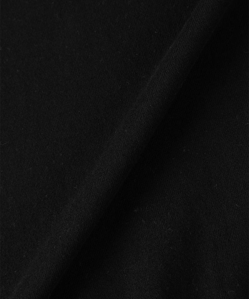PANICALE Black V-Neck Open Collar Knit