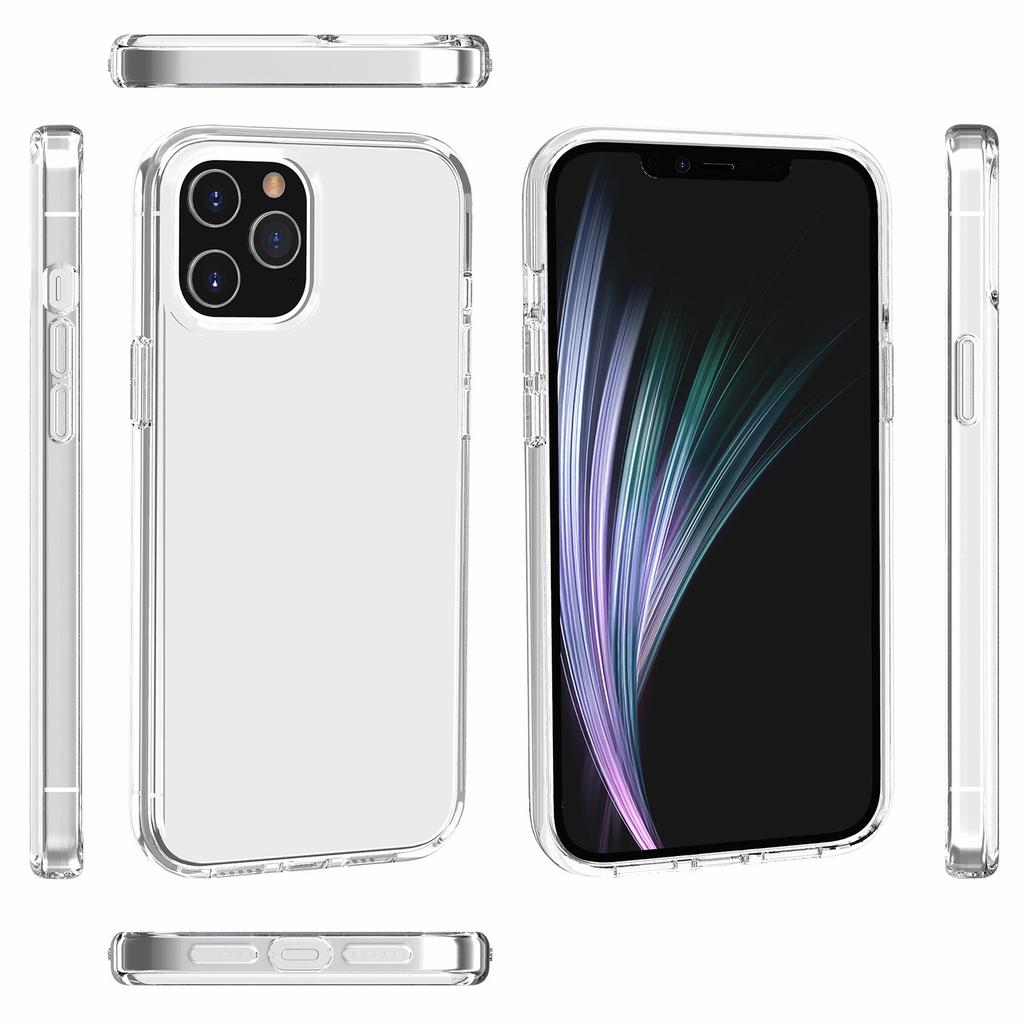 For iPhone 11 Pro Max Case PC+TPU Shockproof Clear Phone Cover