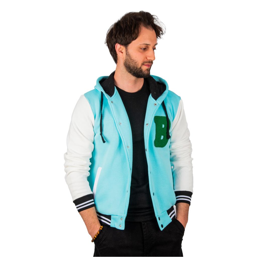 

Пальто колледжа с капюшоном и вышивкой DeepSEA Three String B 2304769 M зеленый свет