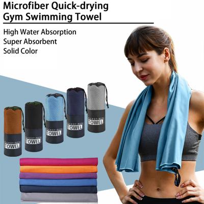 Super saugfähiges, rechteckiges Lanyard-Sporthandtuch aus Mikrofaser für Yoga, schnelltrocknendes Handtuch