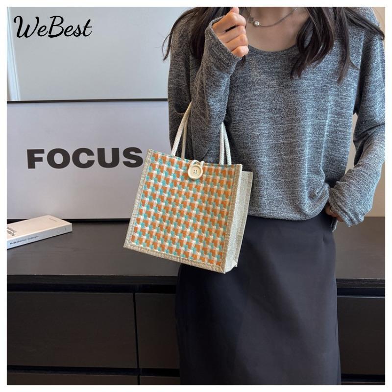 

Handheld Linen Gift Bag Woven Handbag